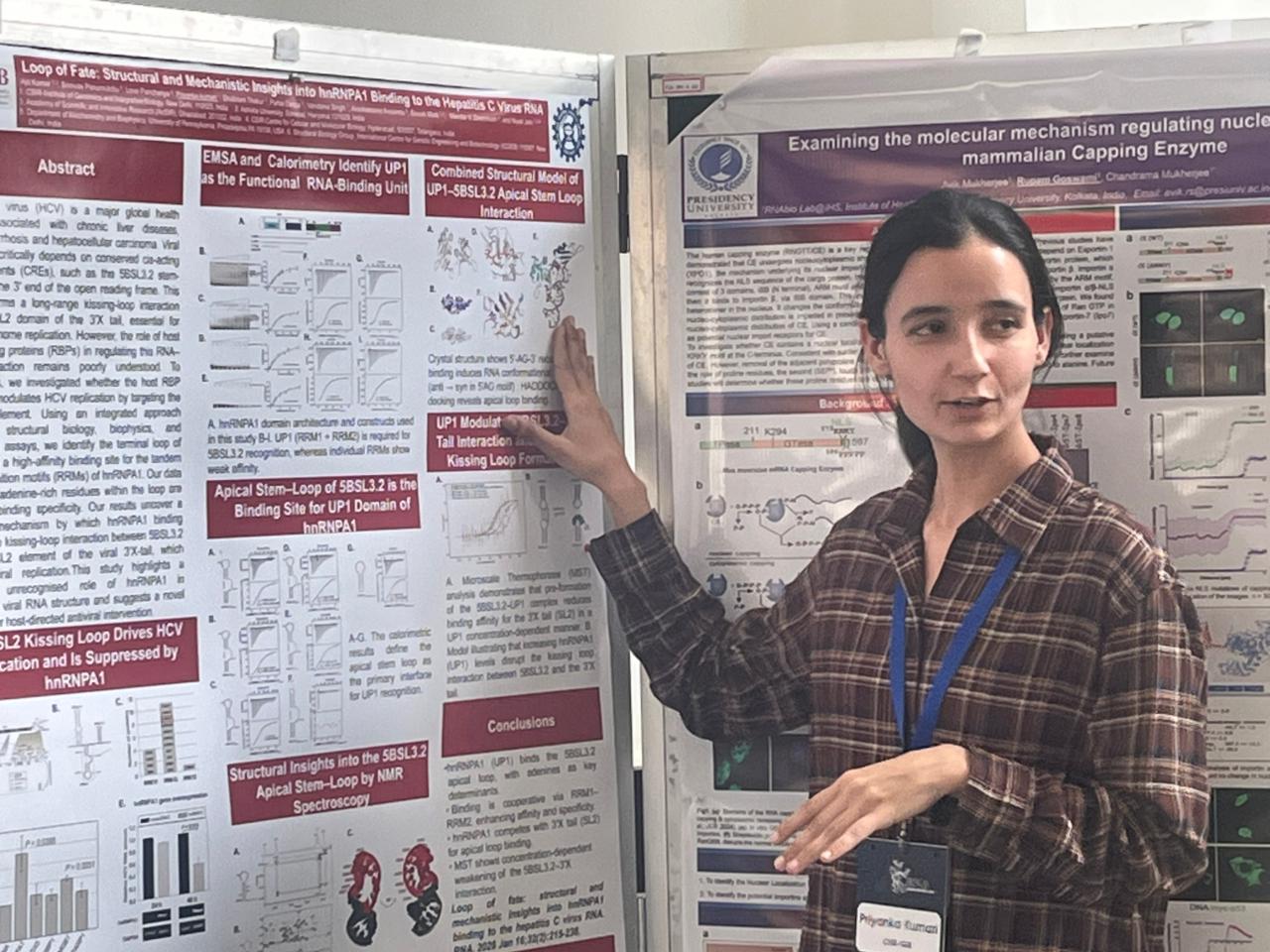 Priyanka presenting at the RNA meeting
